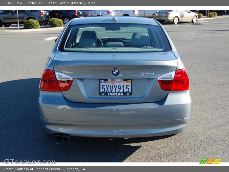Arctic Metallic / Beige 2007 BMW 3 Series 328i Sedan