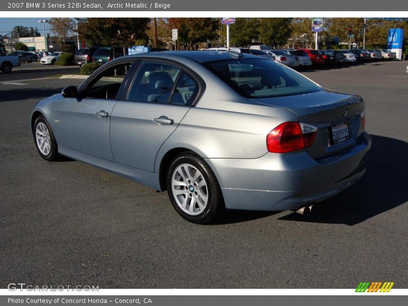 Arctic Metallic / Beige 2007 BMW 3 Series 328i Sedan