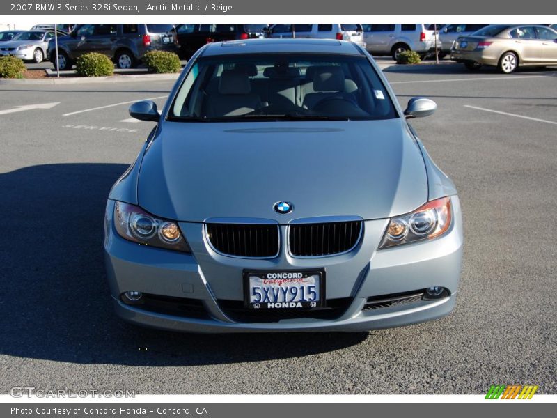 Arctic Metallic / Beige 2007 BMW 3 Series 328i Sedan