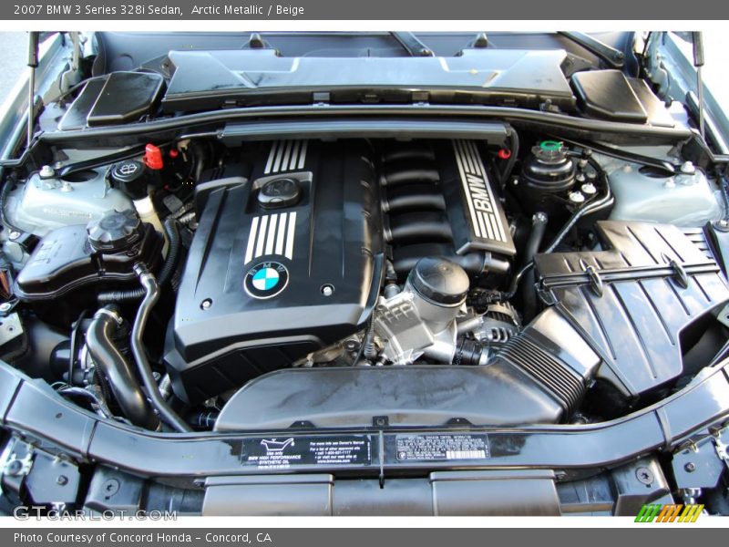 Arctic Metallic / Beige 2007 BMW 3 Series 328i Sedan
