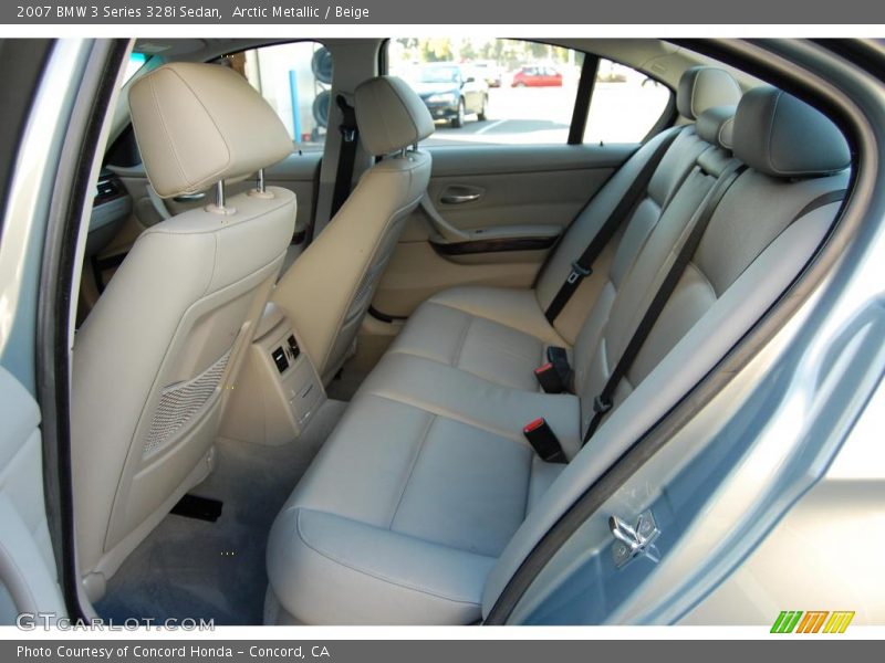Arctic Metallic / Beige 2007 BMW 3 Series 328i Sedan