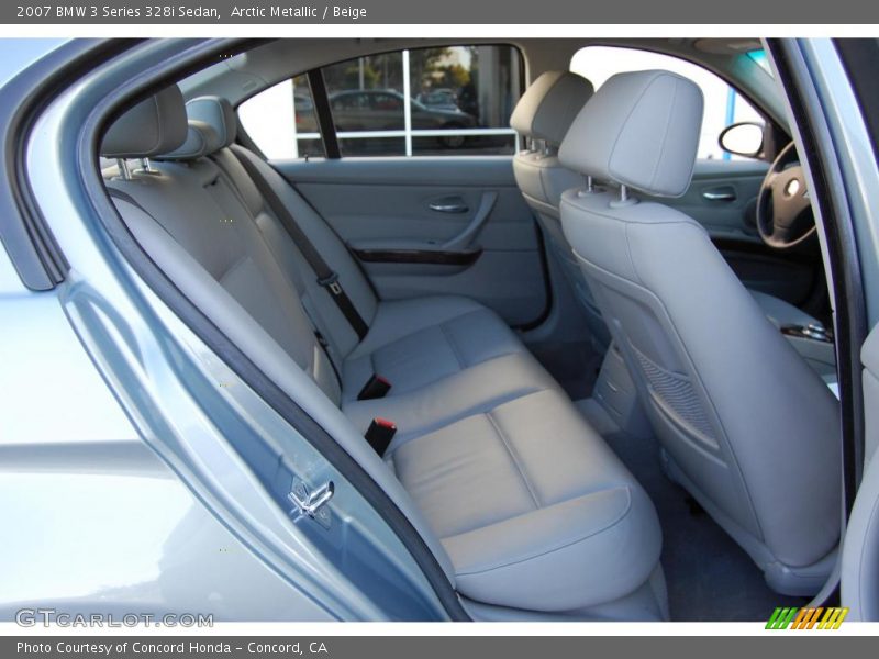 Arctic Metallic / Beige 2007 BMW 3 Series 328i Sedan