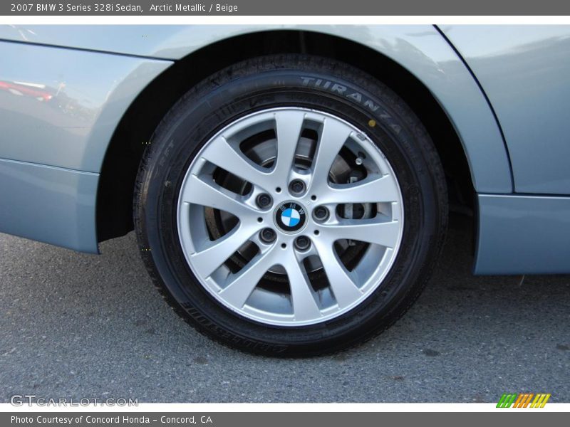 Arctic Metallic / Beige 2007 BMW 3 Series 328i Sedan