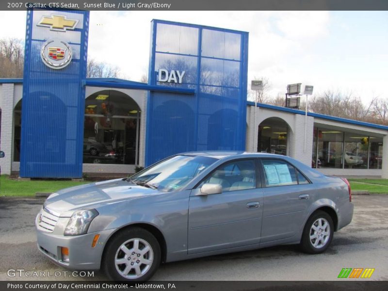 Sunset Blue / Light Gray/Ebony 2007 Cadillac CTS Sedan