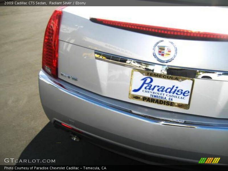 Radiant Silver / Ebony 2009 Cadillac CTS Sedan