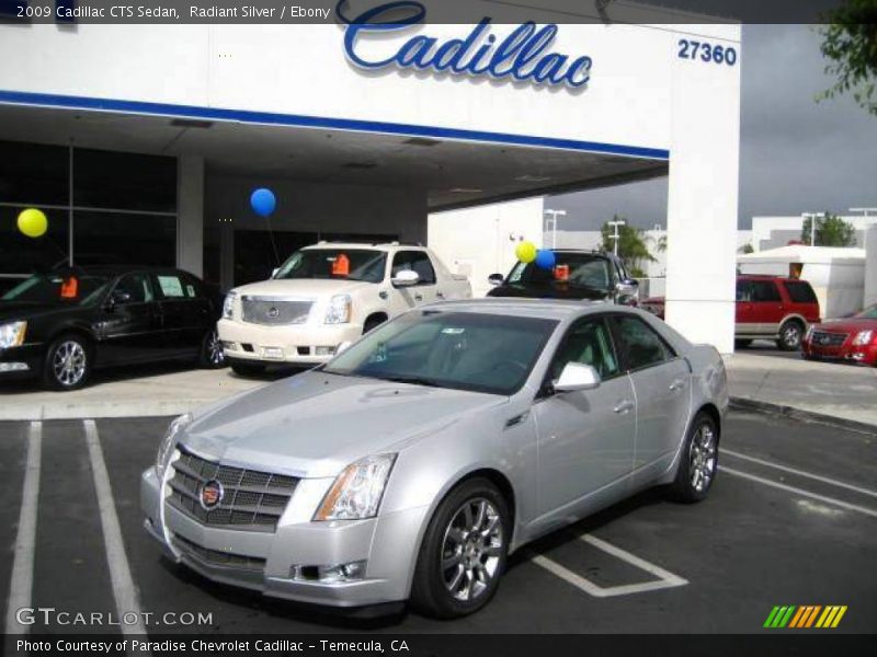 Radiant Silver / Ebony 2009 Cadillac CTS Sedan