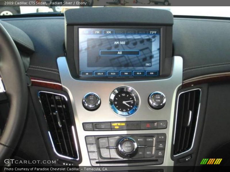 Radiant Silver / Ebony 2009 Cadillac CTS Sedan