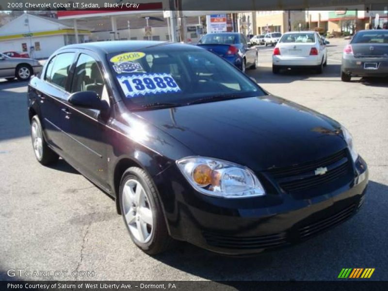 Black / Gray 2008 Chevrolet Cobalt LT Sedan