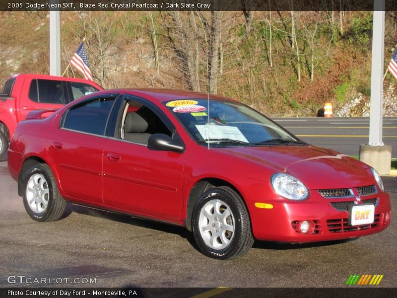 Blaze Red Crystal Pearlcoat / Dark Slate Gray 2005 Dodge Neon SXT