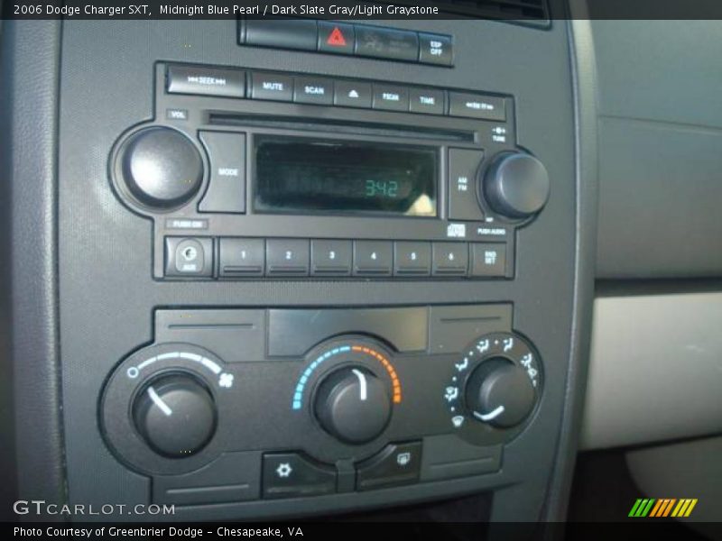Midnight Blue Pearl / Dark Slate Gray/Light Graystone 2006 Dodge Charger SXT