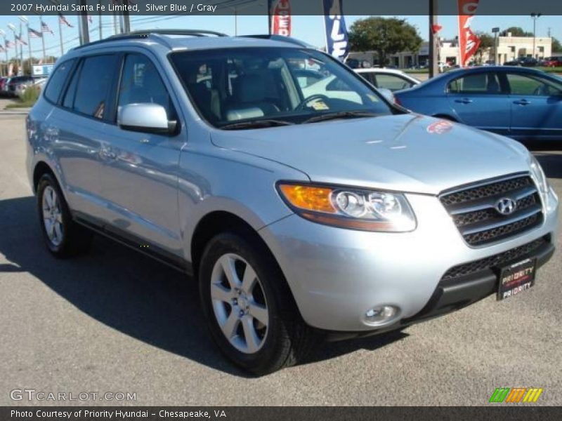 Silver Blue / Gray 2007 Hyundai Santa Fe Limited