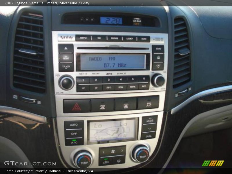 Silver Blue / Gray 2007 Hyundai Santa Fe Limited