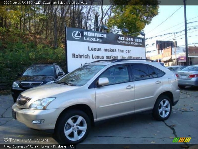 Savannah Beige Metallic / Ivory 2007 Lexus RX 350 AWD
