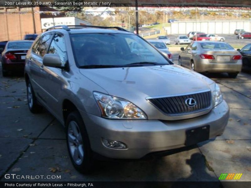 Savannah Beige Metallic / Ivory 2007 Lexus RX 350 AWD