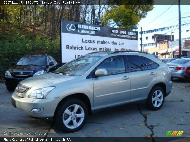 Bamboo Green Pearl / Ivory 2007 Lexus RX 350 AWD