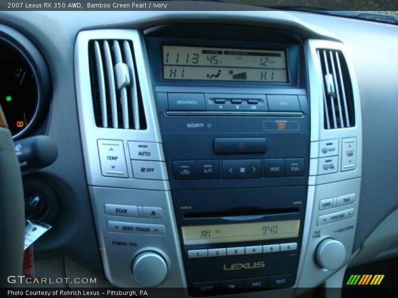Bamboo Green Pearl / Ivory 2007 Lexus RX 350 AWD