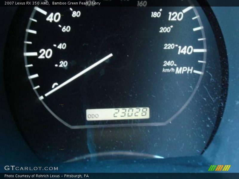 Bamboo Green Pearl / Ivory 2007 Lexus RX 350 AWD