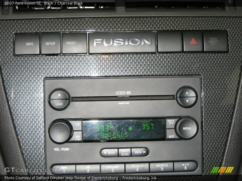 Black / Charcoal Black 2007 Ford Fusion SE