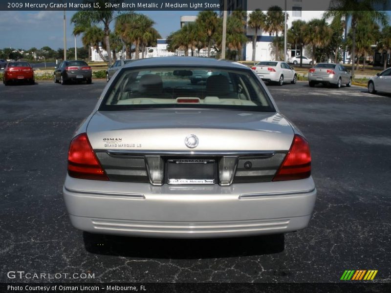 Silver Birch Metallic / Medium Light Stone 2009 Mercury Grand Marquis LS