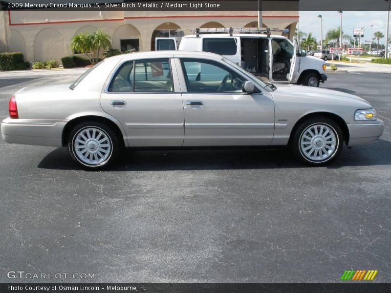 Silver Birch Metallic / Medium Light Stone 2009 Mercury Grand Marquis LS