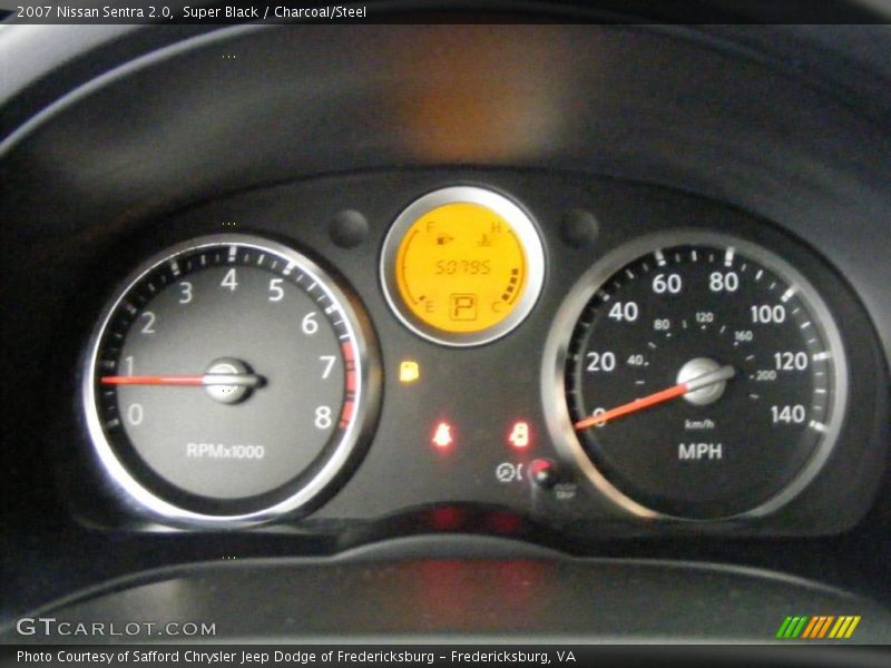 Super Black / Charcoal/Steel 2007 Nissan Sentra 2.0