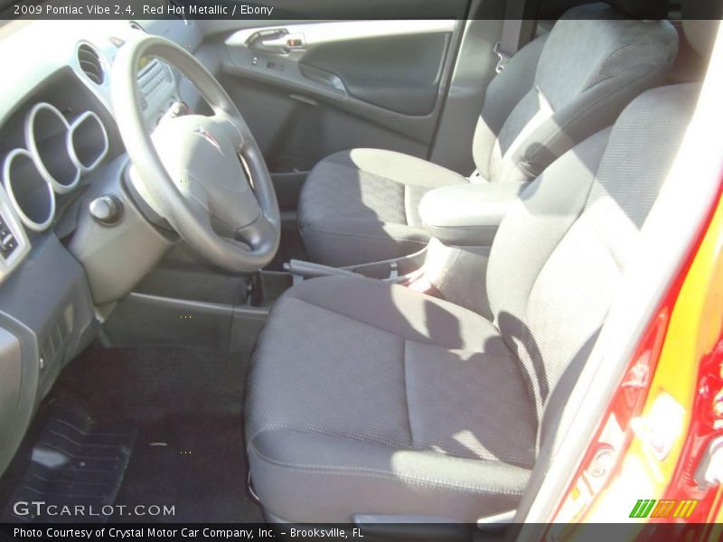 Red Hot Metallic / Ebony 2009 Pontiac Vibe 2.4