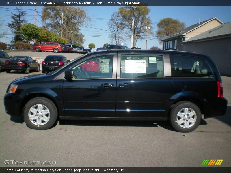 Blackberry Metallic / Dark Slate Gray/Light Shale 2010 Dodge Grand Caravan SE