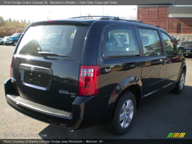 Blackberry Metallic / Dark Slate Gray/Light Shale 2010 Dodge Grand Caravan SE
