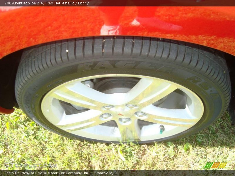 Red Hot Metallic / Ebony 2009 Pontiac Vibe 2.4