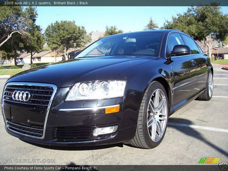 Brilliant Black / Black 2008 Audi A8 L 4.2 quattro