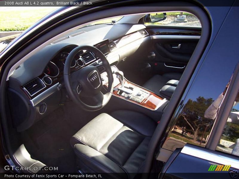 Brilliant Black / Black 2008 Audi A8 L 4.2 quattro