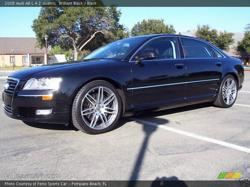 Brilliant Black / Black 2008 Audi A8 L 4.2 quattro