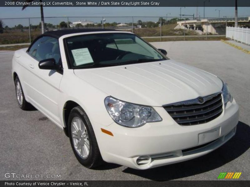 Stone White / Dark Slate Gray/Light Slate Gray 2008 Chrysler Sebring LX Convertible