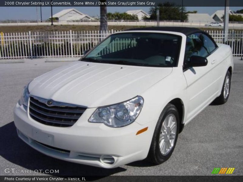 Stone White / Dark Slate Gray/Light Slate Gray 2008 Chrysler Sebring LX Convertible