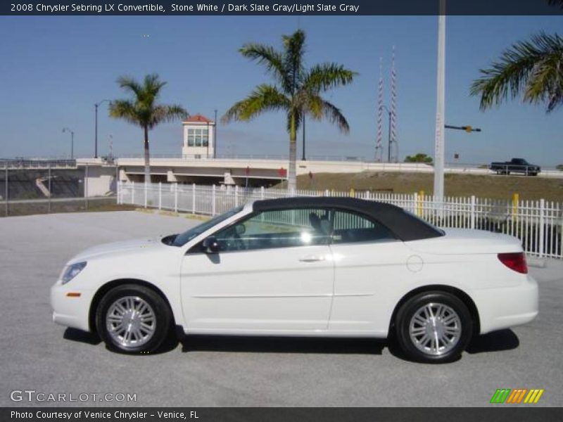 Stone White / Dark Slate Gray/Light Slate Gray 2008 Chrysler Sebring LX Convertible