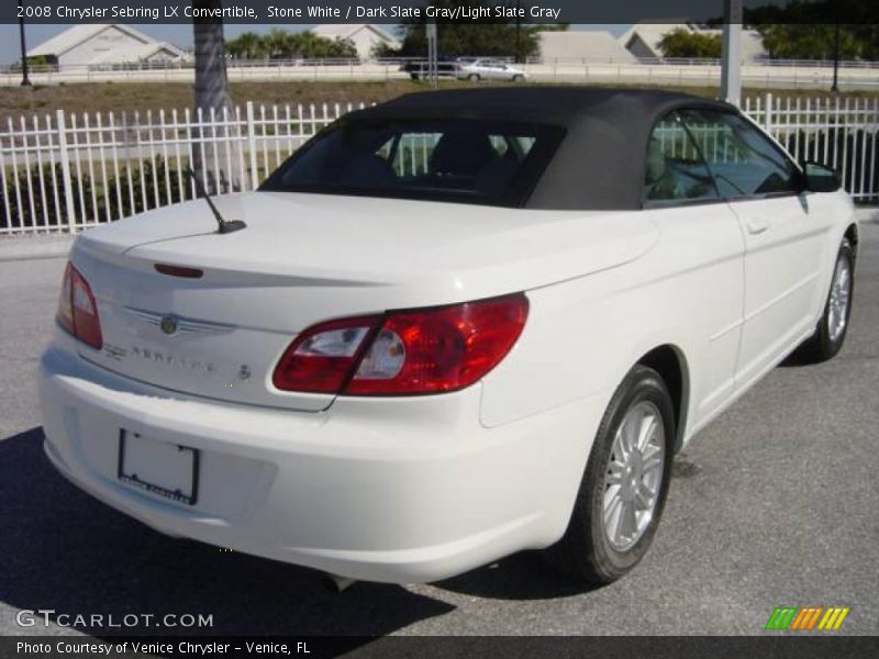 Stone White / Dark Slate Gray/Light Slate Gray 2008 Chrysler Sebring LX Convertible