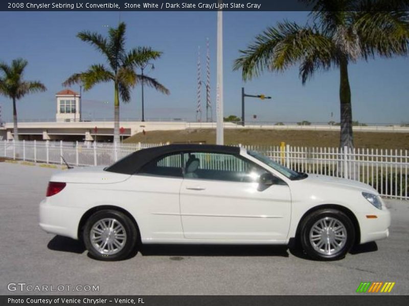 Stone White / Dark Slate Gray/Light Slate Gray 2008 Chrysler Sebring LX Convertible