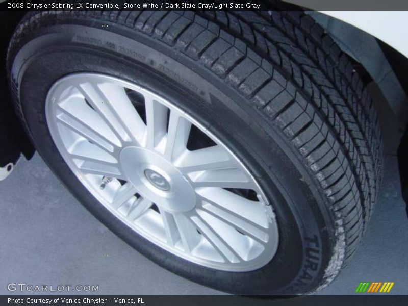 Stone White / Dark Slate Gray/Light Slate Gray 2008 Chrysler Sebring LX Convertible