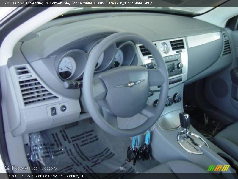 Stone White / Dark Slate Gray/Light Slate Gray 2008 Chrysler Sebring LX Convertible