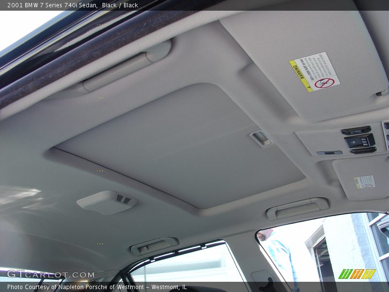 Black / Black 2001 BMW 7 Series 740i Sedan