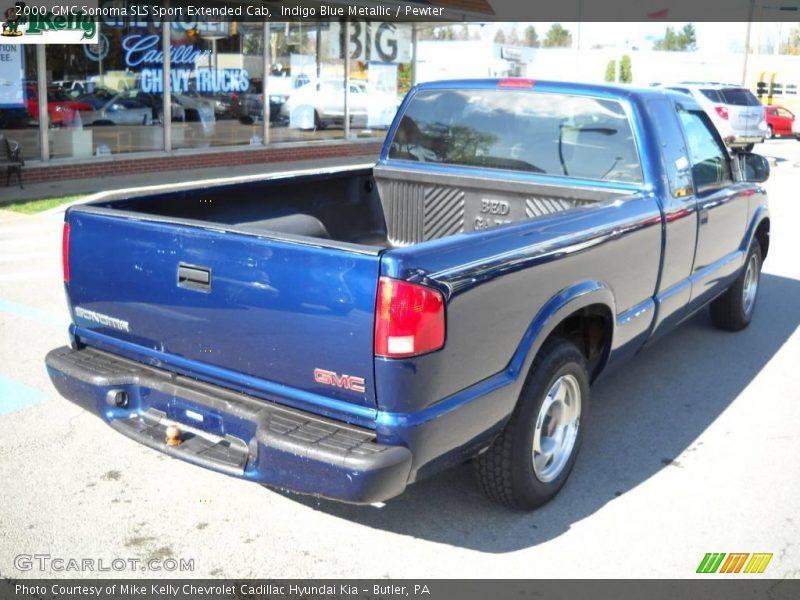 Indigo Blue Metallic / Pewter 2000 GMC Sonoma SLS Sport Extended Cab
