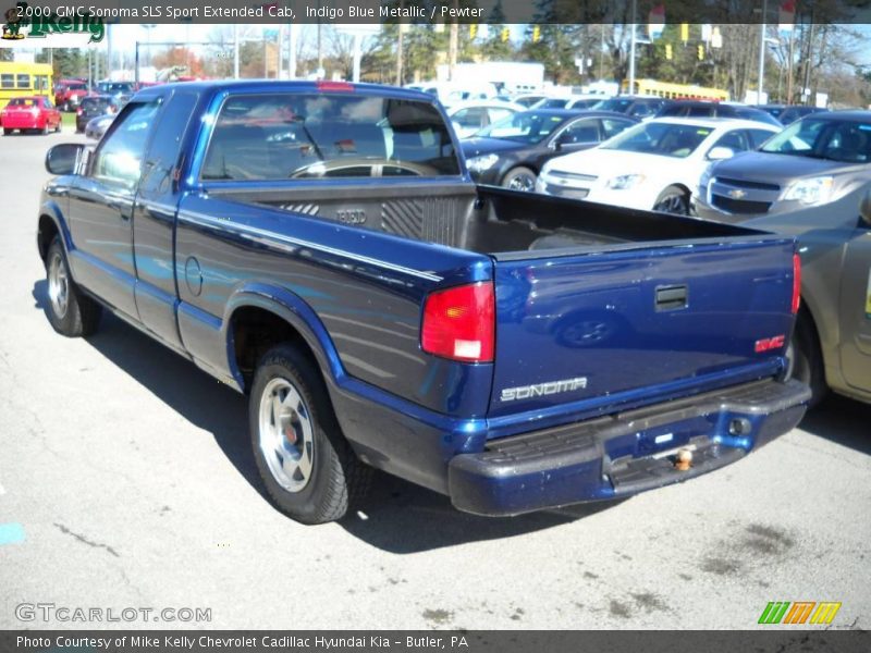 Indigo Blue Metallic / Pewter 2000 GMC Sonoma SLS Sport Extended Cab
