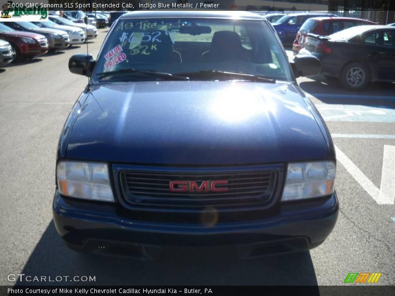 Indigo Blue Metallic / Pewter 2000 GMC Sonoma SLS Sport Extended Cab