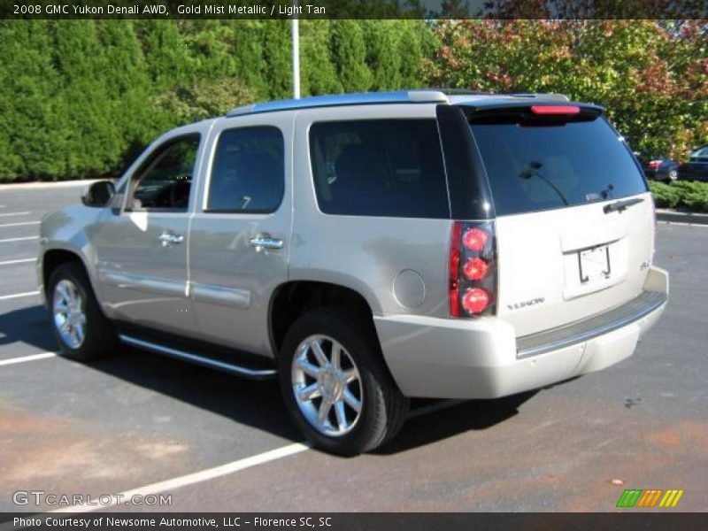 Gold Mist Metallic / Light Tan 2008 GMC Yukon Denali AWD