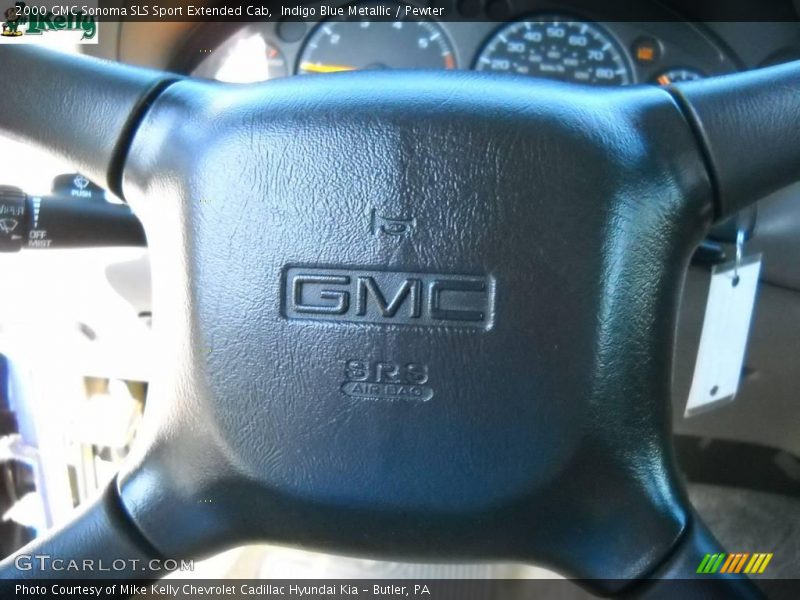 Indigo Blue Metallic / Pewter 2000 GMC Sonoma SLS Sport Extended Cab