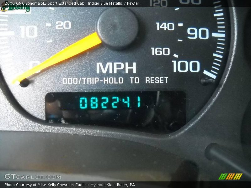 Indigo Blue Metallic / Pewter 2000 GMC Sonoma SLS Sport Extended Cab