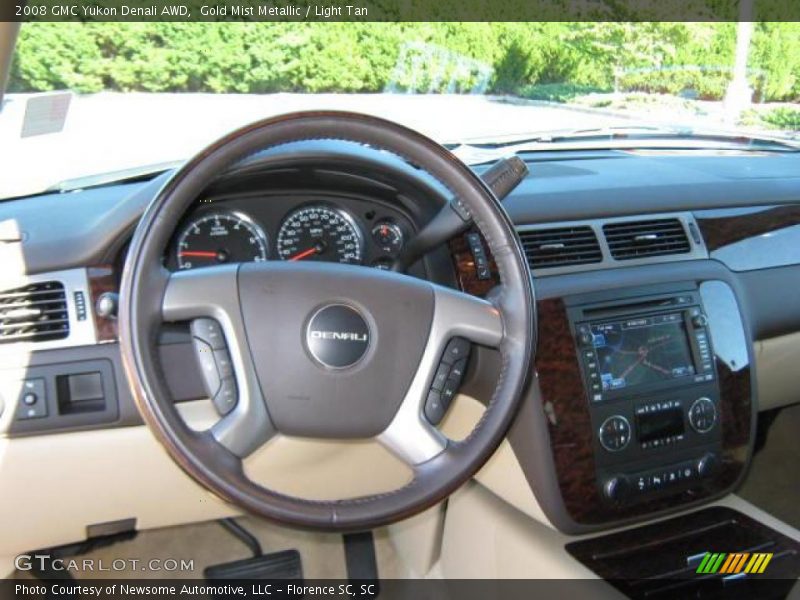 Gold Mist Metallic / Light Tan 2008 GMC Yukon Denali AWD