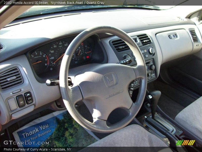 Nighthawk Black Pearl / Quartz Gray 2002 Honda Accord SE Sedan