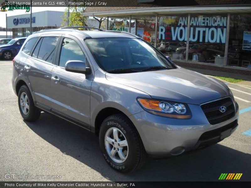 Platinum Sage / Gray 2007 Hyundai Santa Fe GLS 4WD