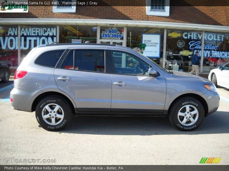 Platinum Sage / Gray 2007 Hyundai Santa Fe GLS 4WD